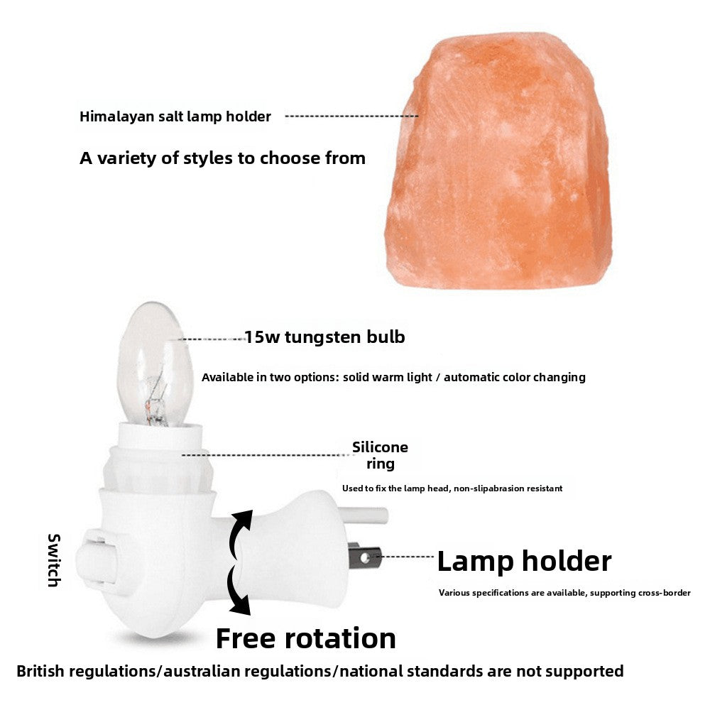 Himalayan Rose Salt Crystal Night Light