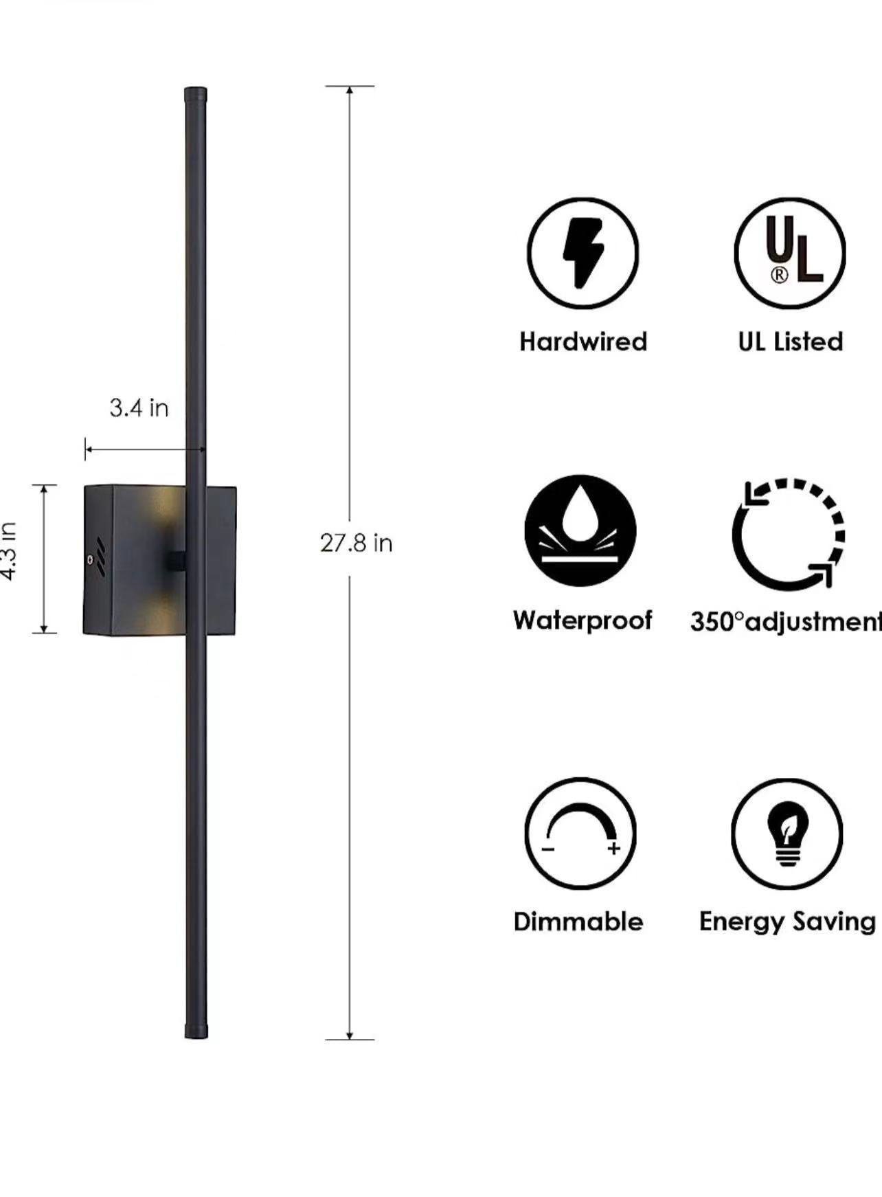 RGB Touch Control LED Wall Light