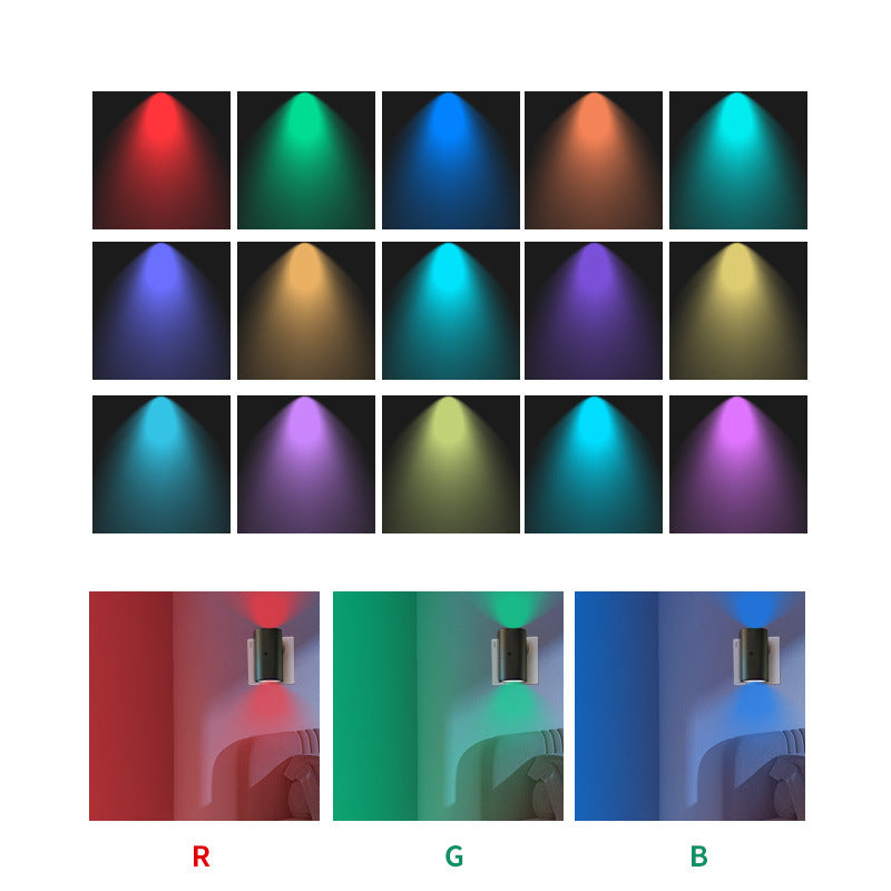 Cylindrical RGB LED Night Light with Remote